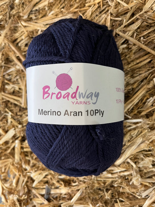 Merino Aran 10 ply - French Navy