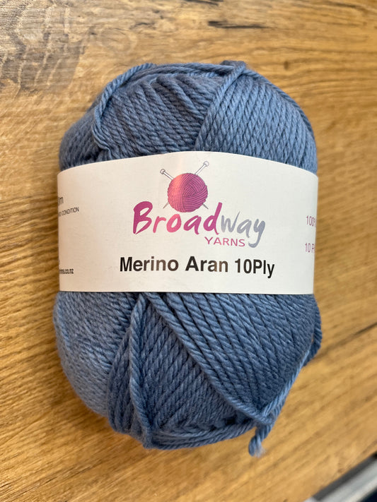 Merino Aran 10 ply - Steel Blue