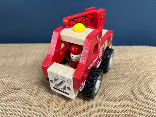 Wooden Fire Engine Toy