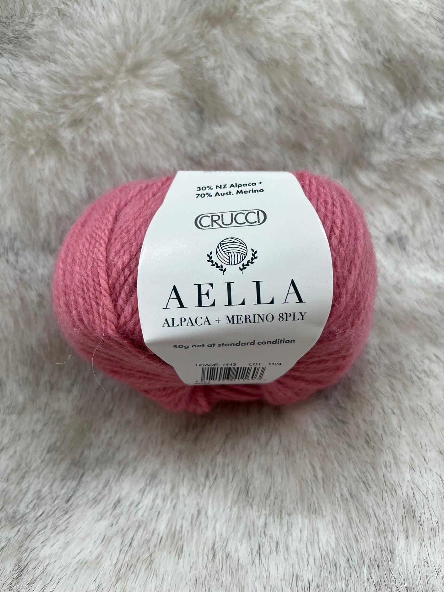 Crucci Aella 8 ply Alpaca Merino - Rose
