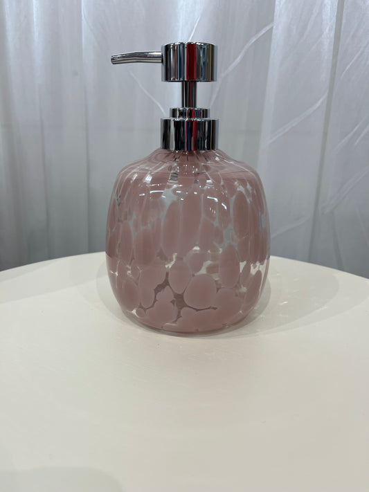 Glass Soap Dispenser - Pink