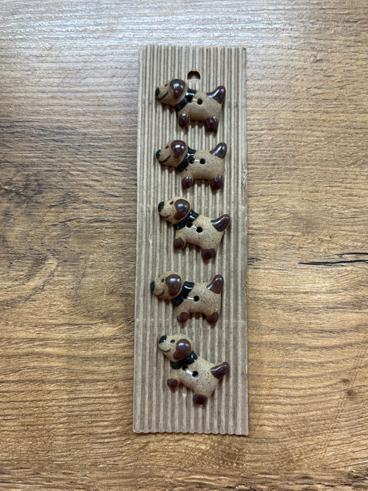 Hand Made Buttons - Puppies