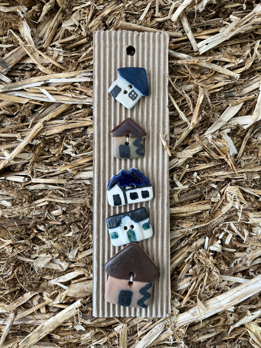 Hand Made Buttons - Houses