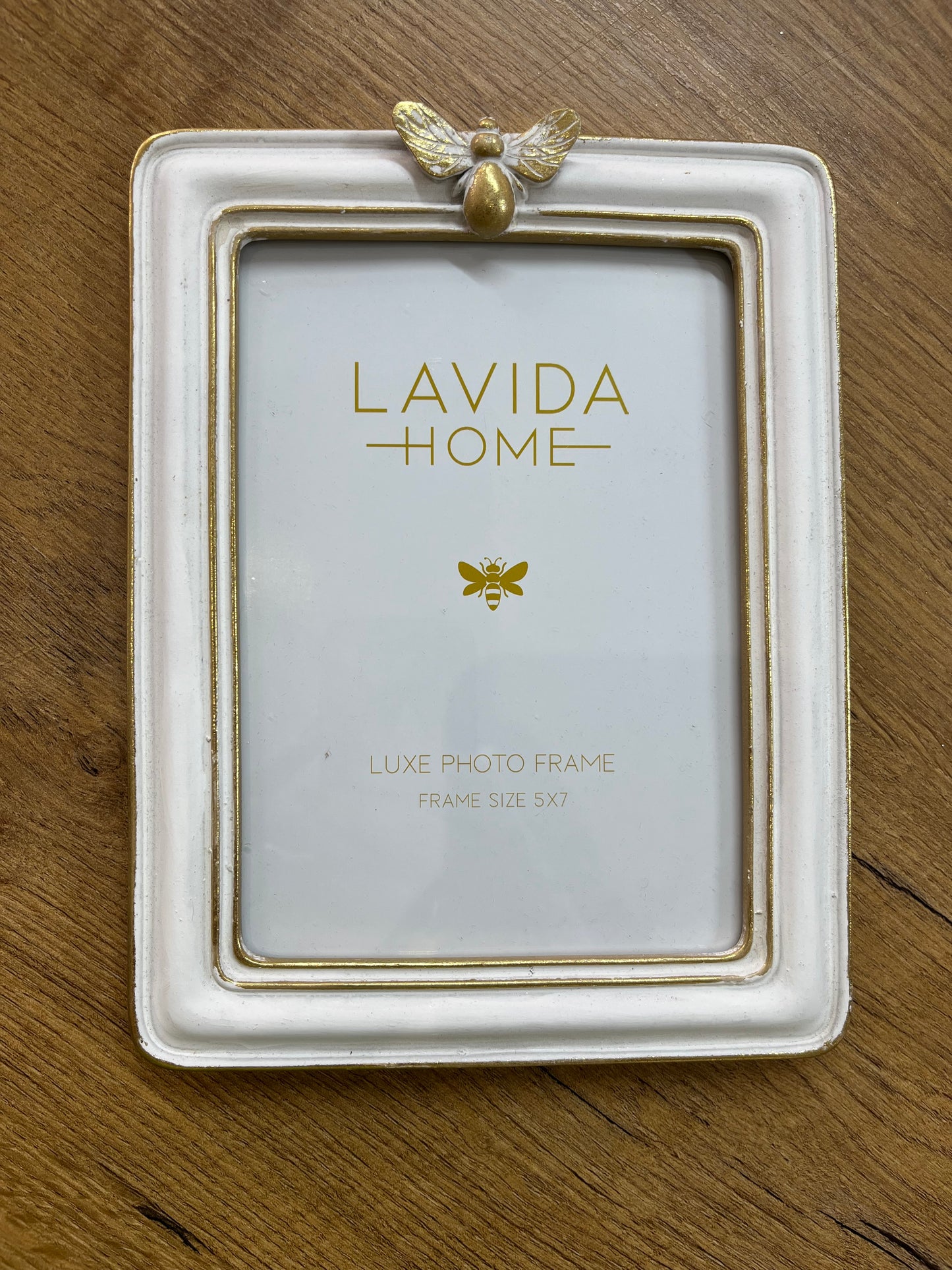 Bee Photo Frame - White and Gold