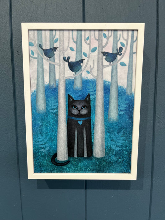 Rhapsody in Blue by Raw Design  - Framed Print