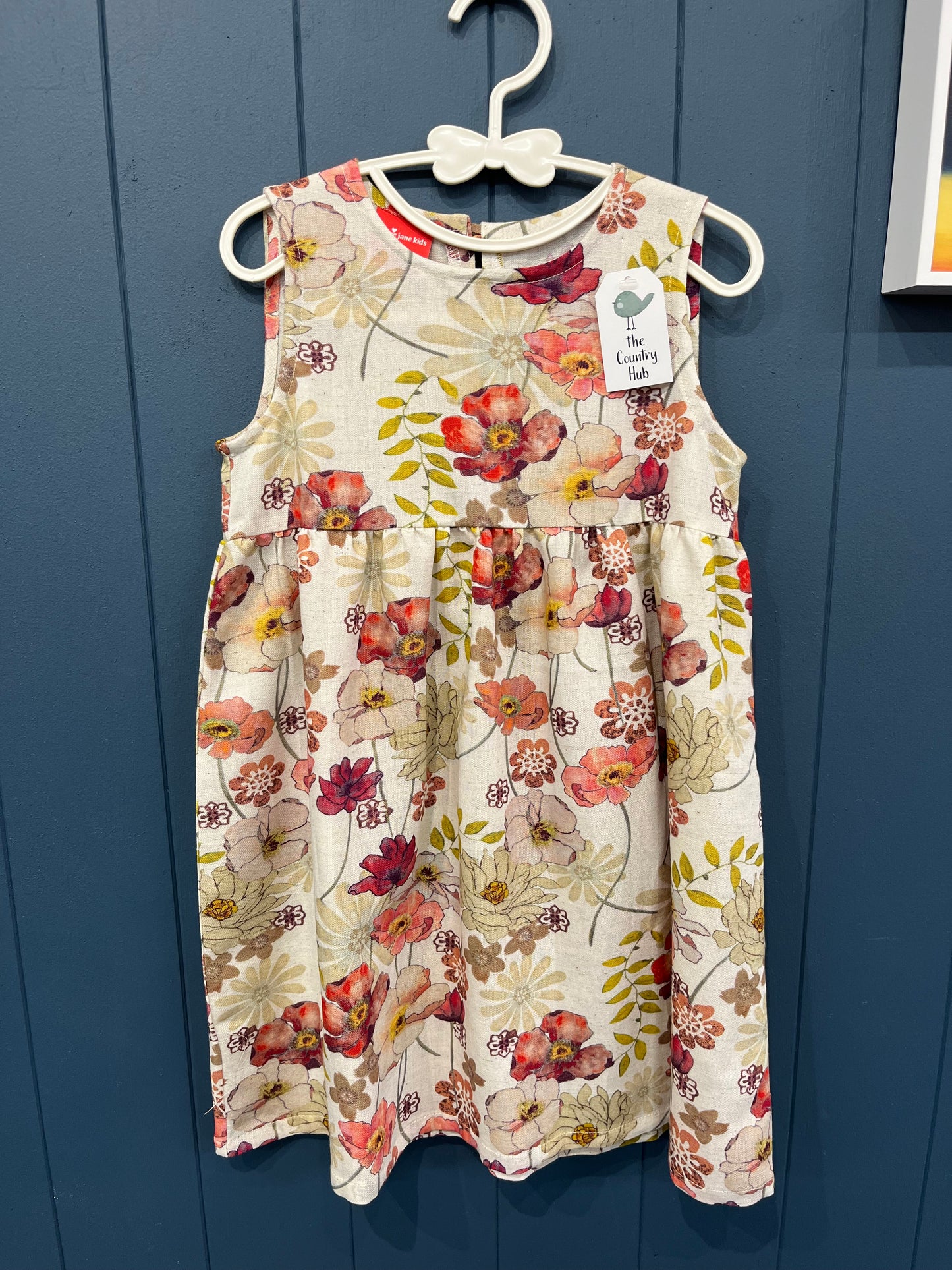 Cotton Girls Dress - Autumn Meadow