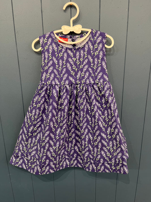 Cotton Girls Dress - Lavender