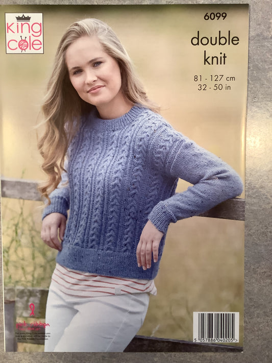 Ladies Cable Cardigan and Jumper - King Cole
