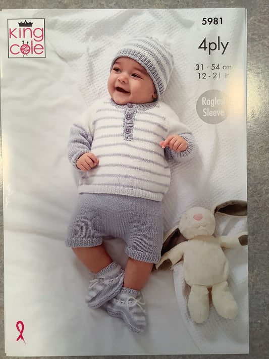 Sweater, Pants, Hat and Booties  - King Cole