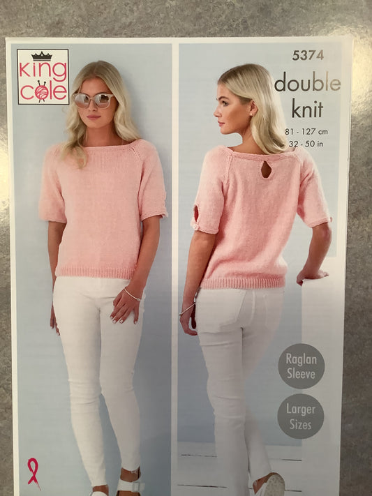 Ladies Round Neck Sweater - King Cole
