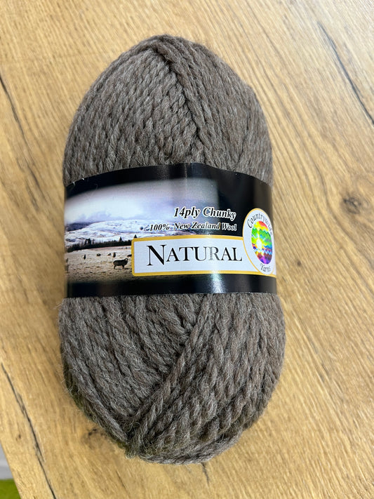 Countrywide 14ply Naturals - Brown Fleece