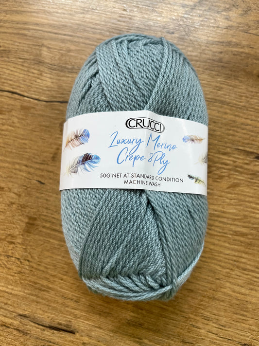 Crucci Luxury Merino Crepe 8 ply - Duck Egg
