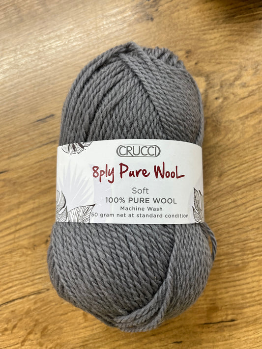 Crucci Pure Wool 8 ply  - Stone