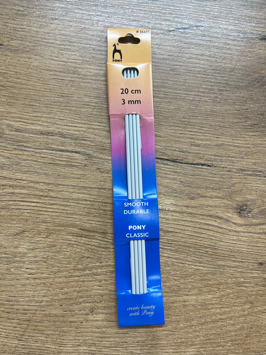 Double pointed steel needles 20cm x 3.00mm