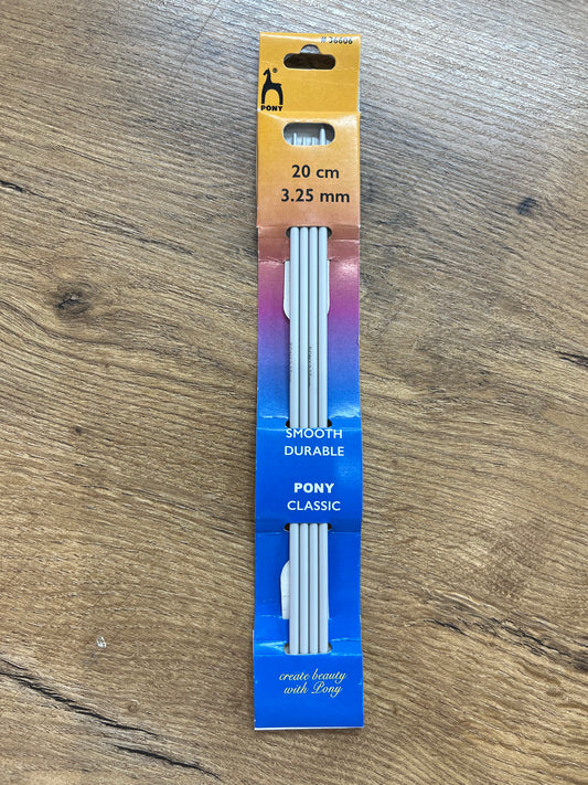 Double Pointed Steel Needles 20cm x 3.25mm