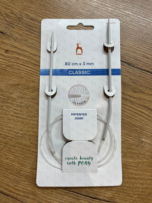 Circular Needles Steel Tipped 80cm x 3.00cm