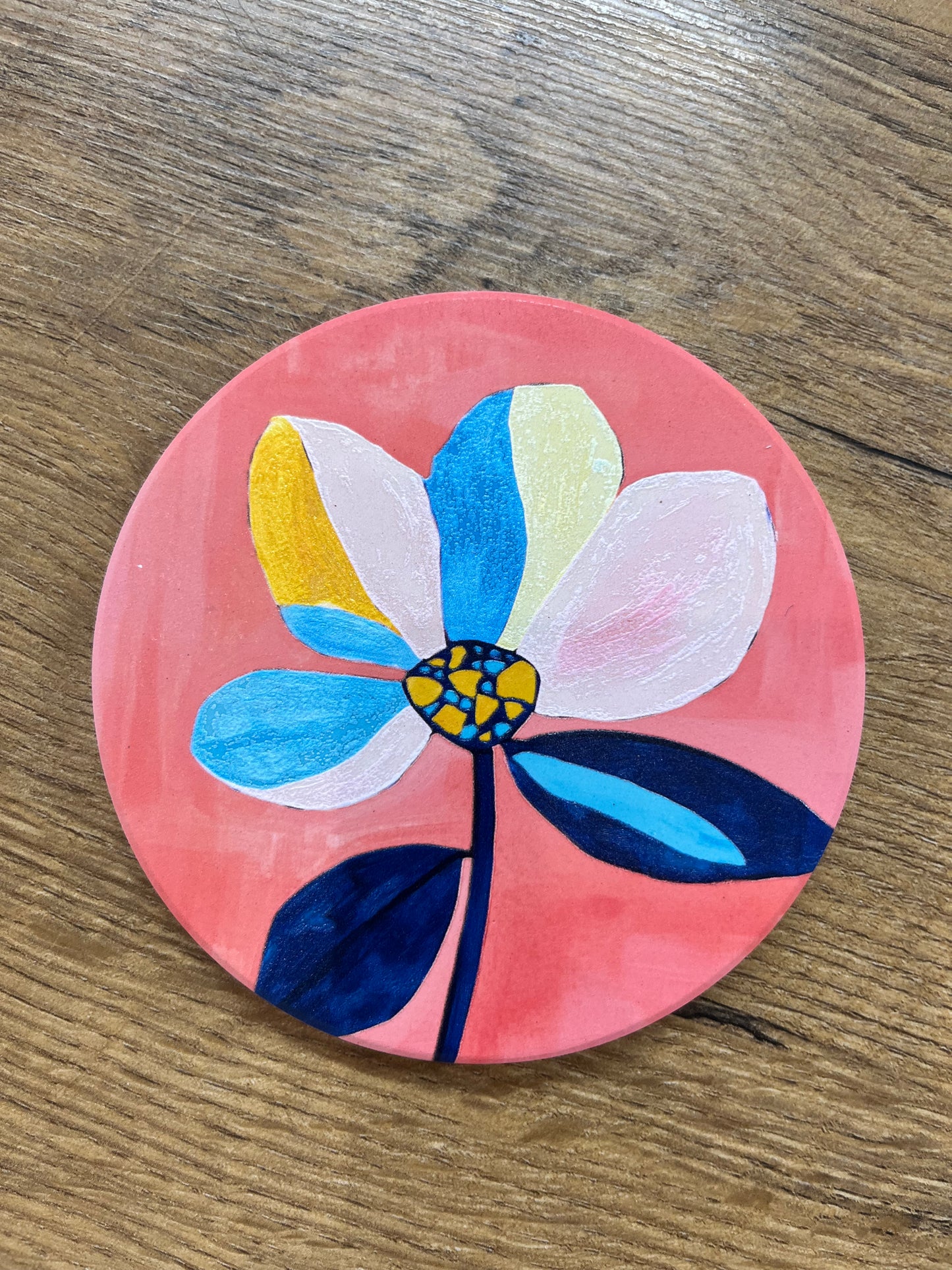 Ceramic Billie Coasters - Pink Flower
