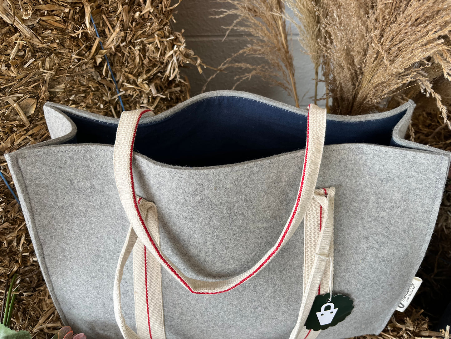 The Wool Bag - Grey/Navy