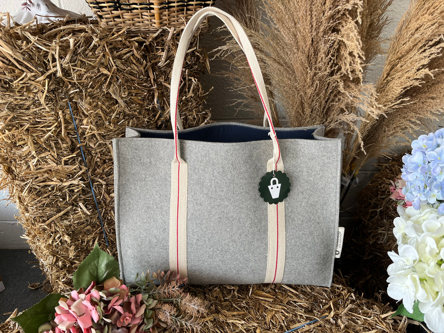 The Wool Bag - Grey/Navy