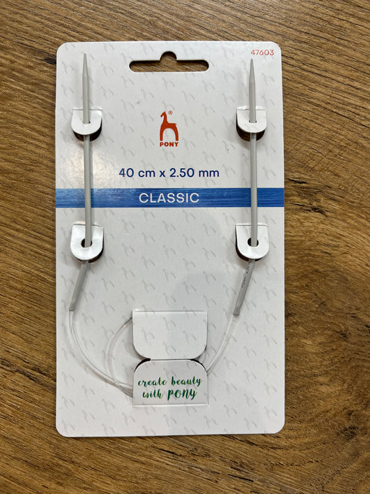Circular Needles Steel Tipped 40cm x 2.50mm