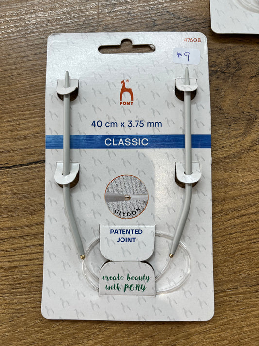 Circular needles steel tipped 40cm x 3.75mm