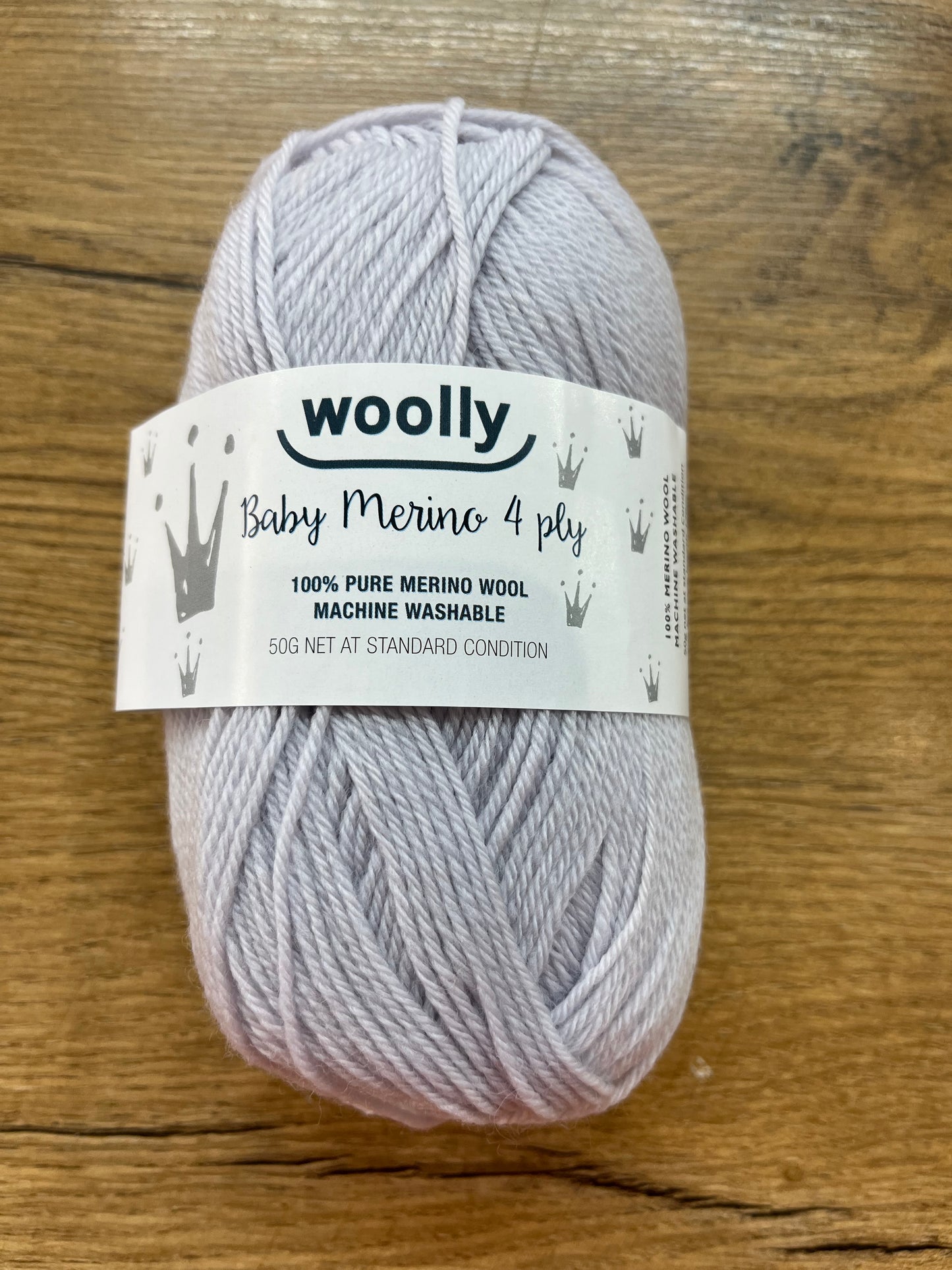 Crucci Woolly 4ply Baby Merino - Pearl Grey
