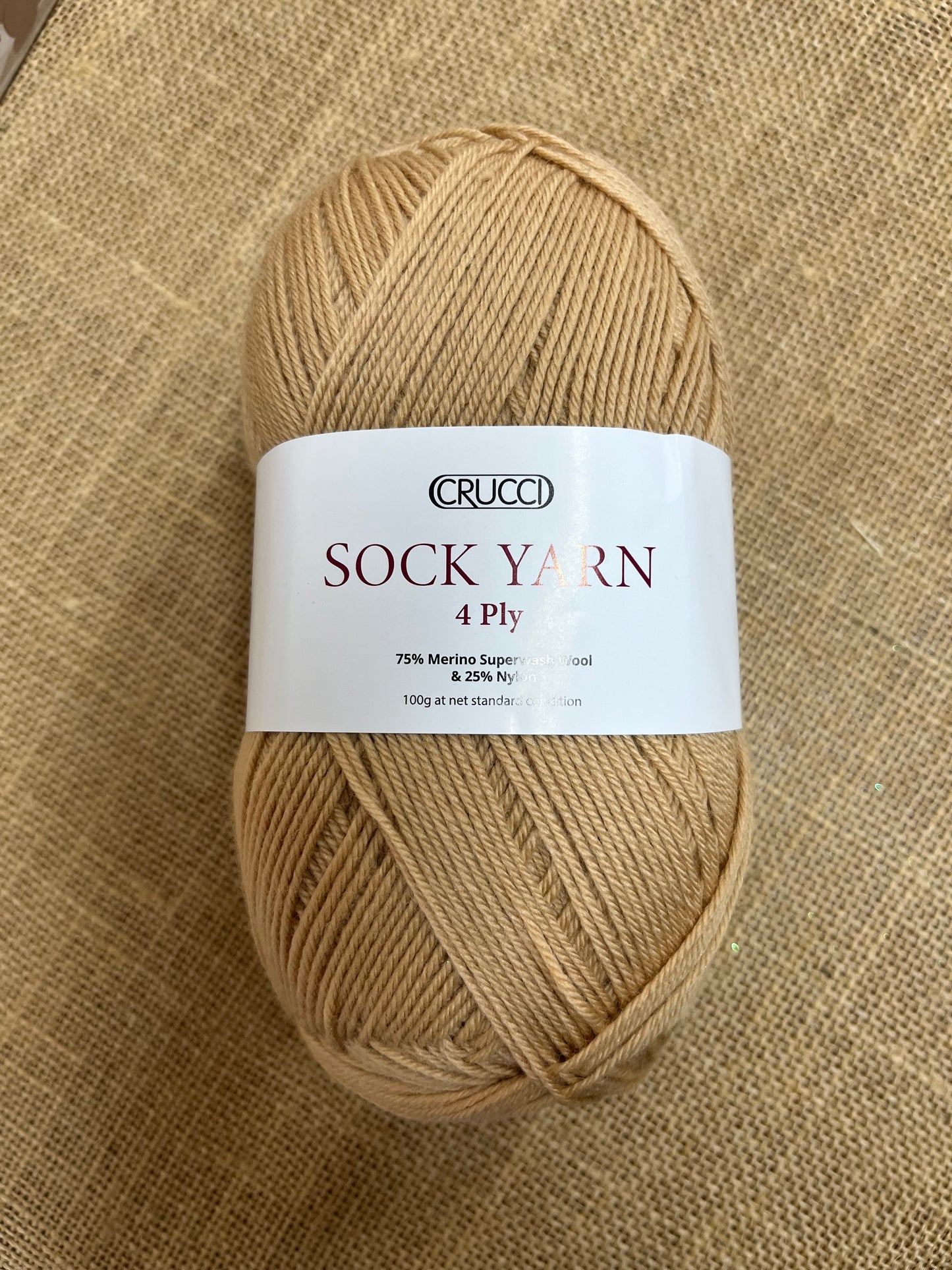 Crucci Sock Yarn 4 ply - Camel