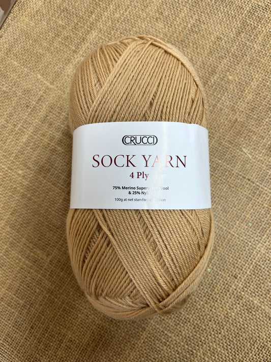 Crucci Sock Yarn 4 ply - Camel