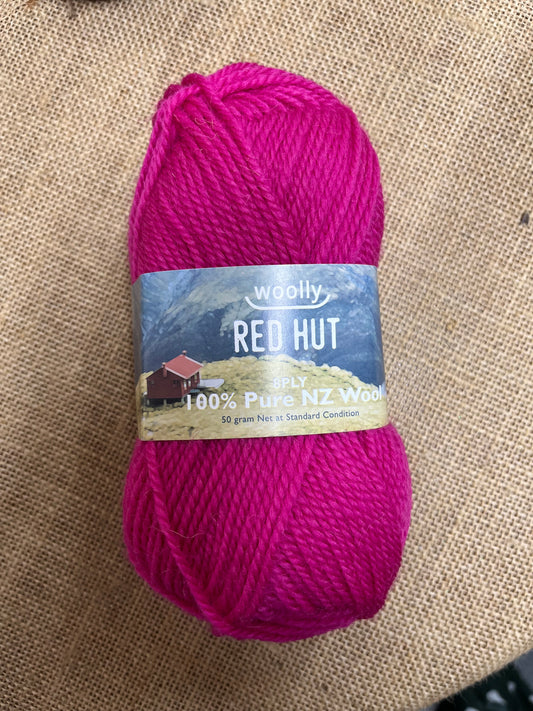 Red Hut 8ply - Hot Pink