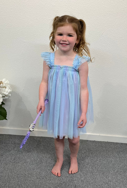Girls Fairy Wing Dress - Blue