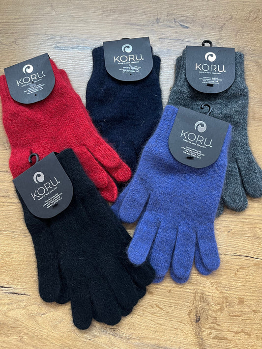 Merino and Possum Gloves - Medium