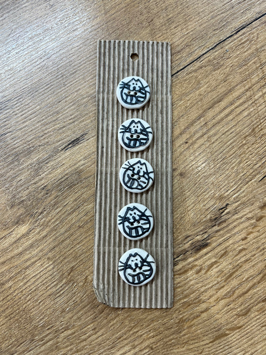 Hand Made Buttons - Cats
