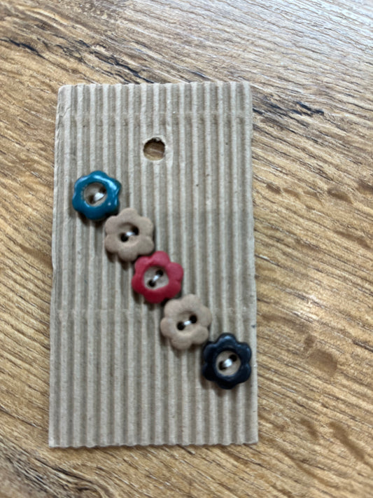 Hand Made Buttons - Small Flowers