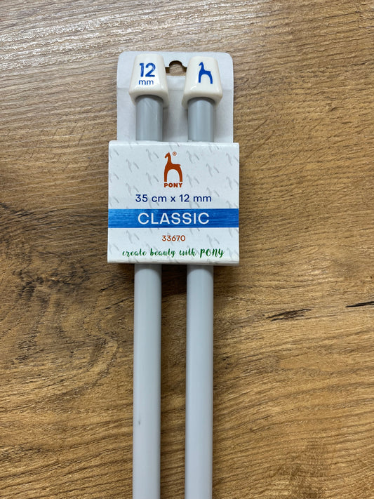 Pony Classic Knitting needles  12 mm 35cm