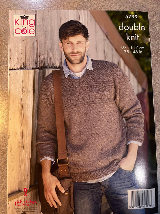 Mens Round  and Vee Neck Sweaters - King Cole