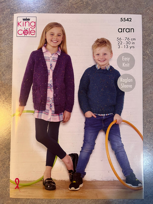 Round Neck Cardigan and Vee Sweater  - King Cole