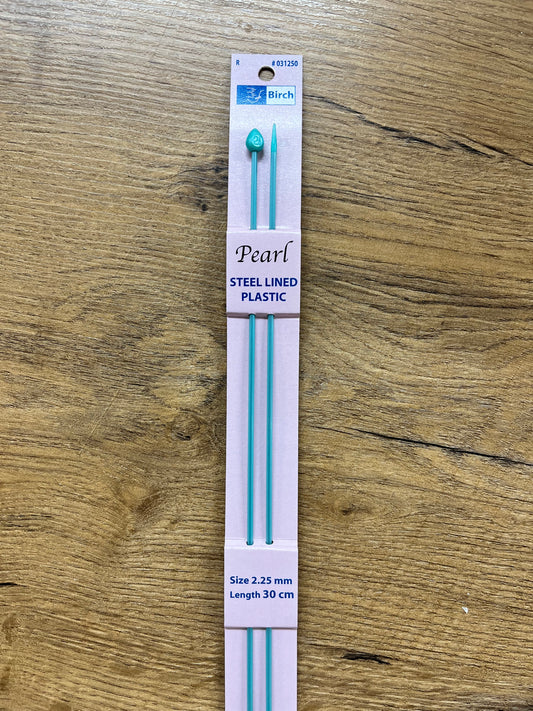 Birch Pearl Knitting Needles 2.25mm 30 cm