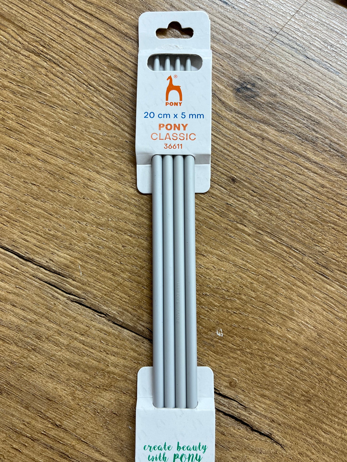 Double Pointed Pony Steel Needles 20cm x 5.00mm