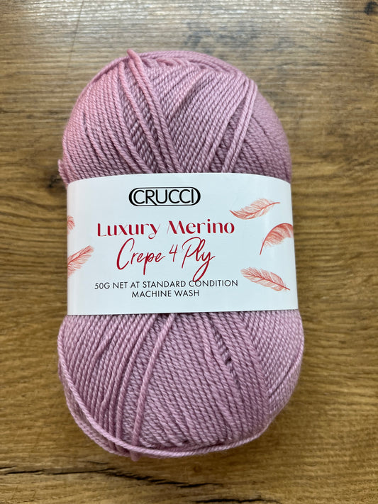 Crucci Luxury Merino Crepe 4 ply - Rosy