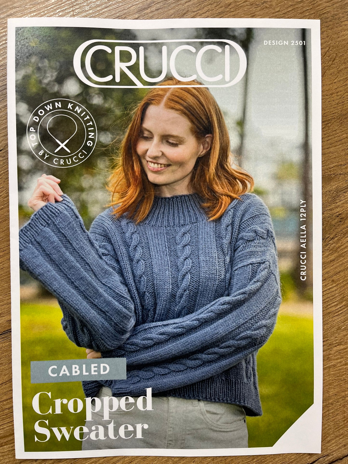 Cabled Cropped Sweater - Crucci Aella