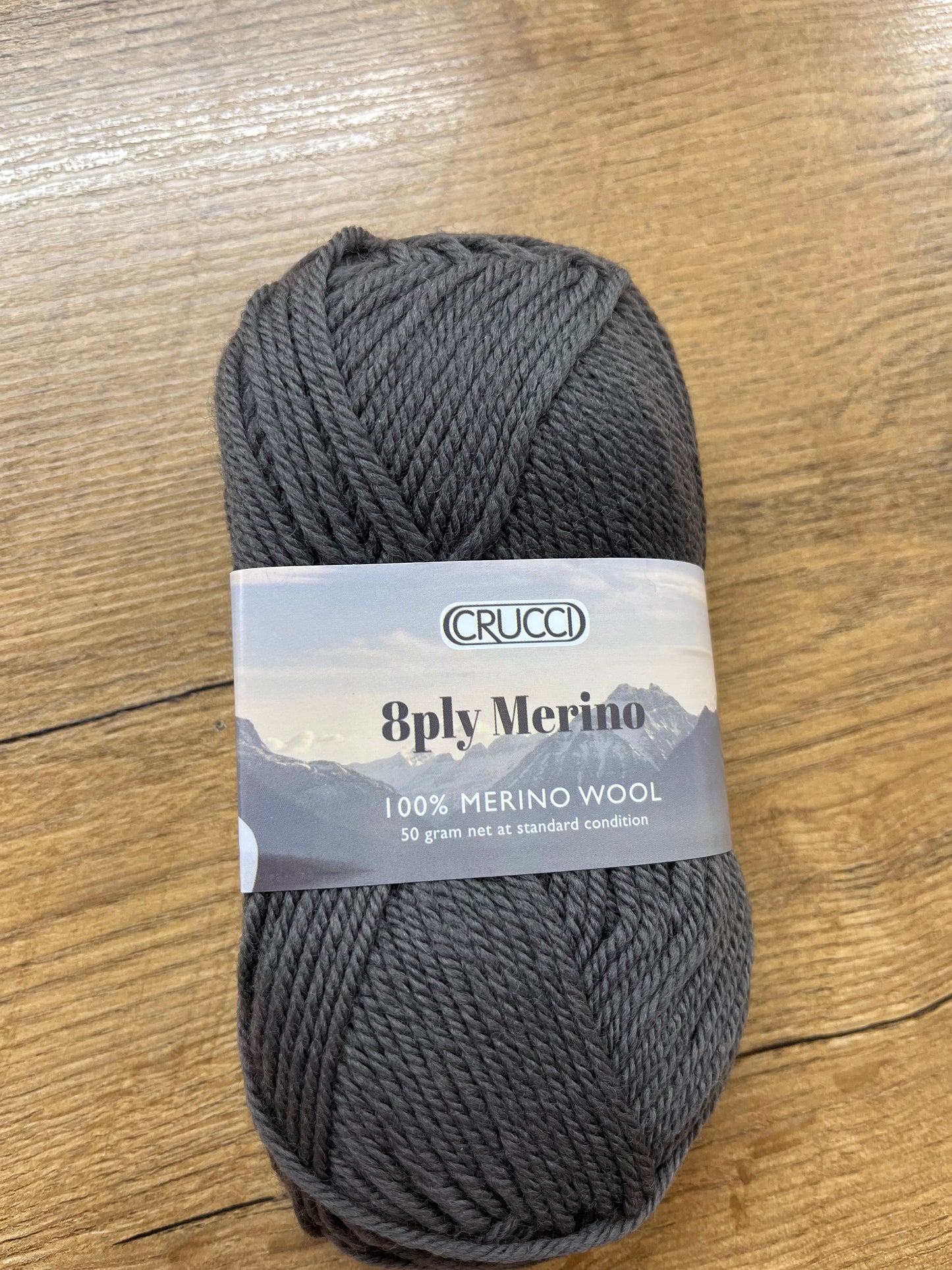 Crucci 8 ply Australian Merino - Slate