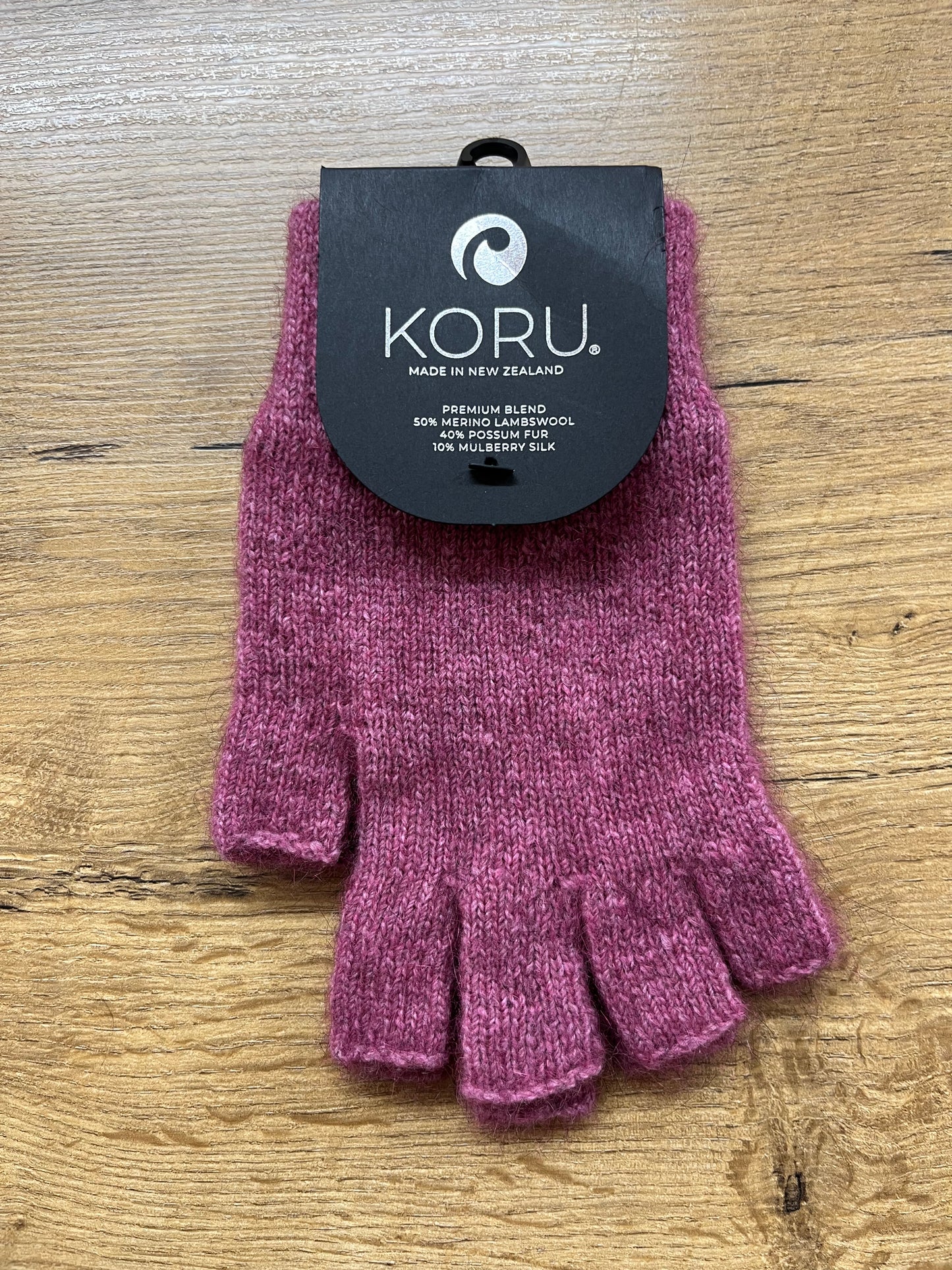 Fingerless Merino and Possum Gloves - Small