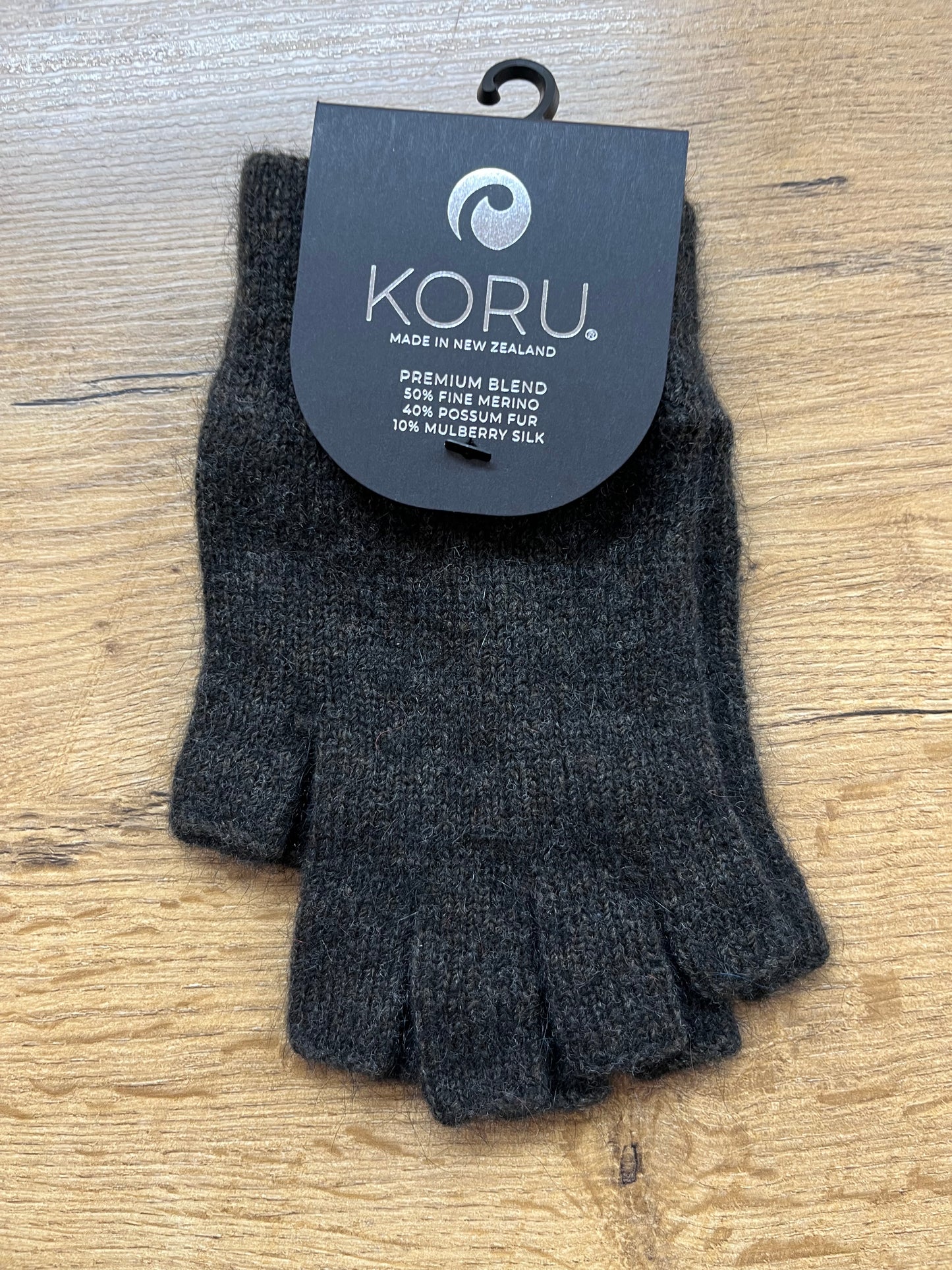 Fingerless Merino and Possum Gloves - Small