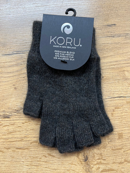 Fingerless Merino and Possum Gloves - Small