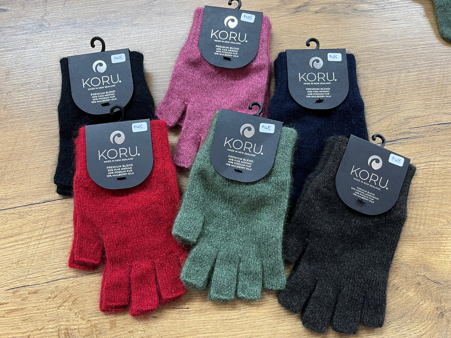 Fingerless Merino and Possum Gloves - Medium