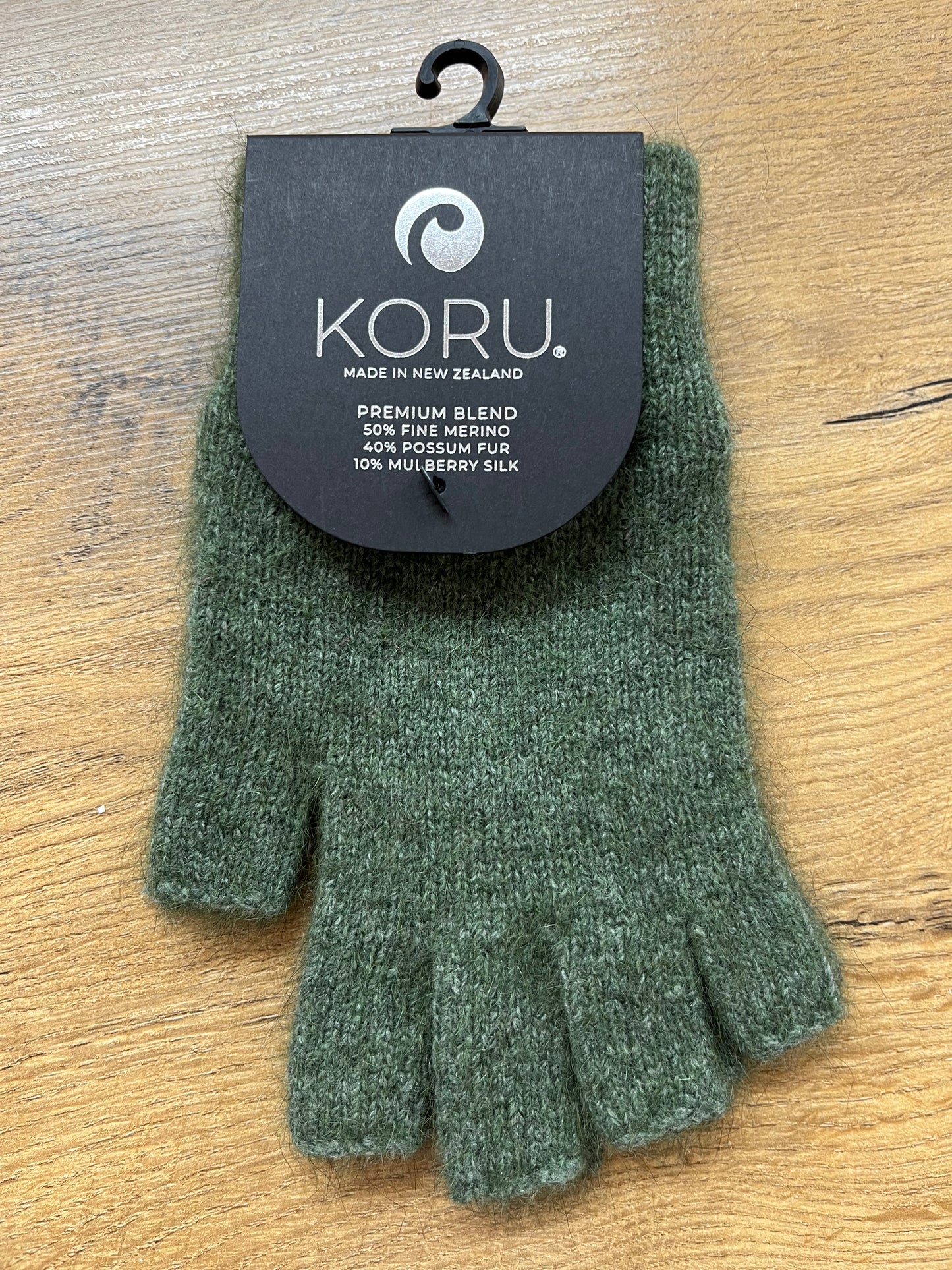 Fingerless Merino and Possum Gloves - Small