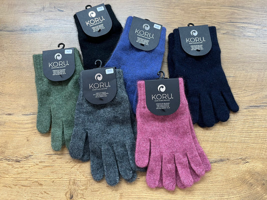 Merino and Possum Gloves - Medium
