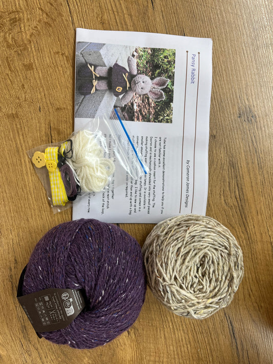 Pansy Rabbit Knitting Kit