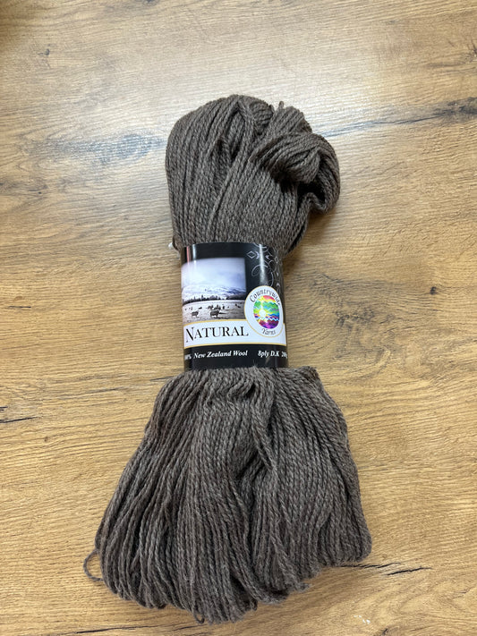 Countrywide 8 ply Hank Naturals - Brown Fleece