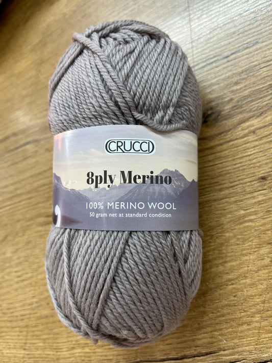 Crucci 8 ply Australian Merino - Taupe